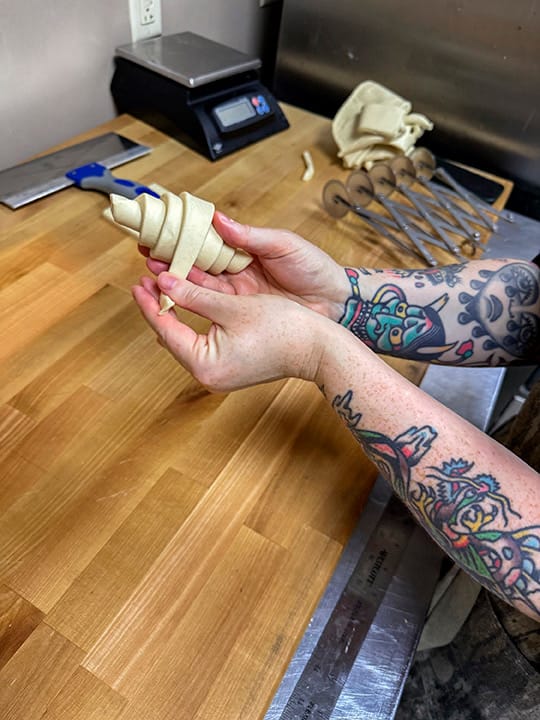 Skylar Cook - head baker of Burning Question Bakery for Off the Grid Greenville, SC 
