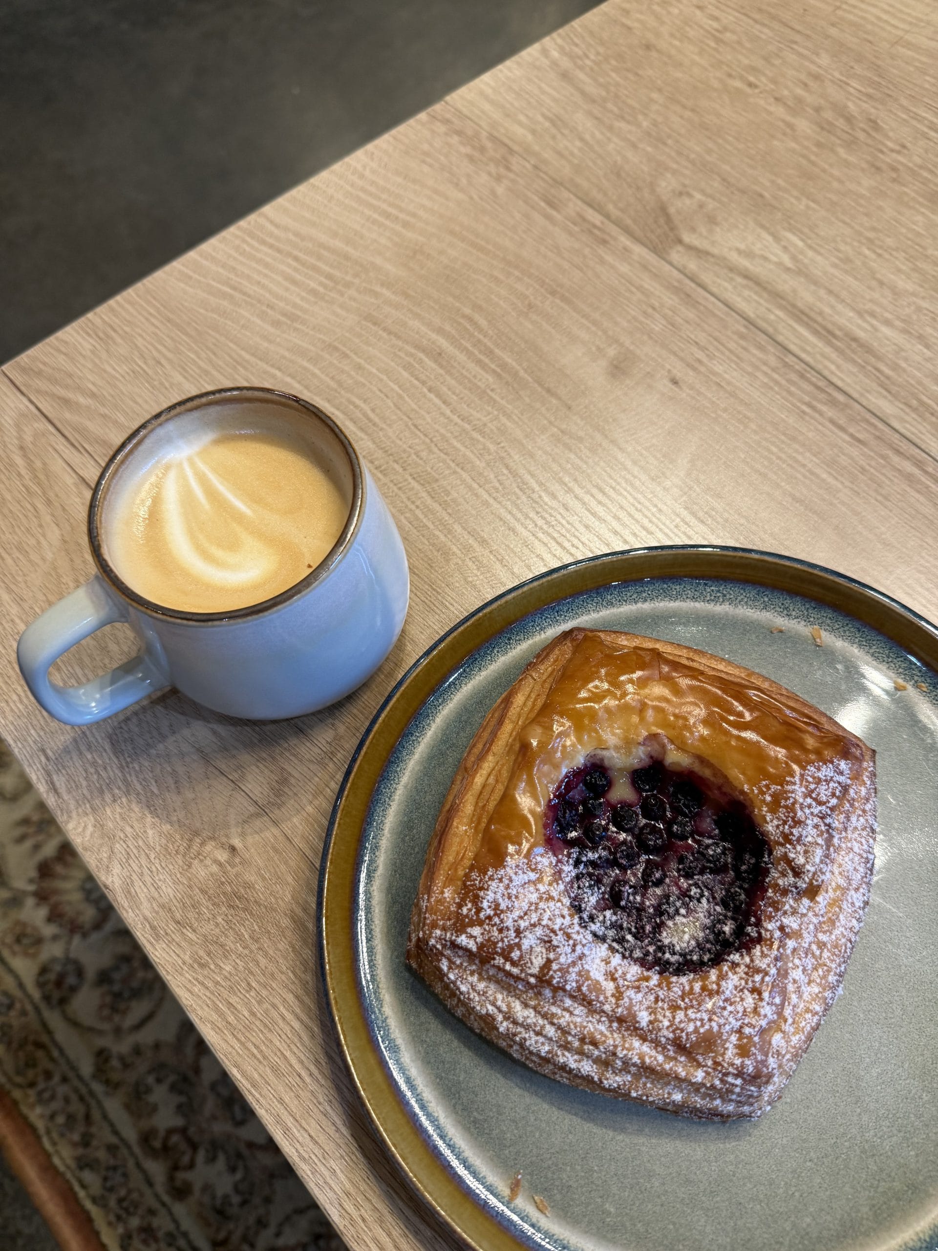 Burning Question pastry shown with Nine of Cups Coffee for Off The Grid Greenville, SC